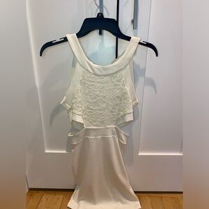 SHEIN Cream Lace Detail Garment